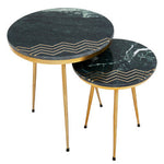 Nirav Green Marble Side Table