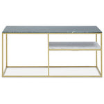 Nirav Assorted Marble And Gold Frame Console Table