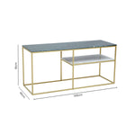 Nirav Assorted Marble And Gold Frame Console Table