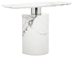Sesto White Marble Console Table