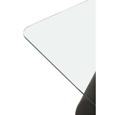 Azalea Square Clear Glass Top Dining Table