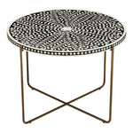 Fusion Bone Inlay Round Coffee Table