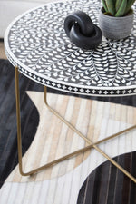 Fusion Bone Inlay Round Coffee Table