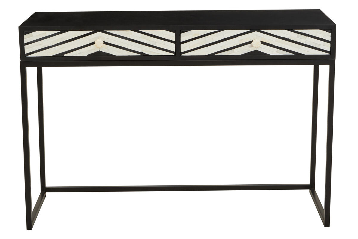 Fusion Two Drawers with Bone Inlay Console Table