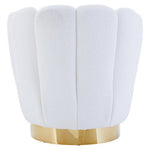 Biarritz Off White Boucle Scalloped Swivel Chair