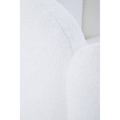 Biarritz Off White Boucle Scalloped Swivel Chair