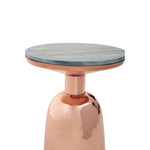 Amira Black Marble Top Copper Base Side Table