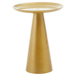 Pali Gold Finish Round Side Table