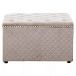 Zamora Square Mink Velvet Ottoman