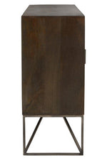 Solana Grey Washed Carved Mango Wood Sideboard