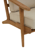 Hector Natural Linen and Oak Wood Armchair