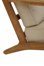 Hector Natural Linen and Oak Wood Armchair
