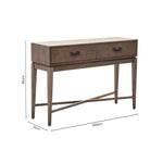 Dimaro Antique Grey Two Drawer Console Table