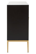 Deruta Grey Shagreen Effect 4 Door Sideboard