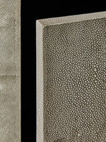 Deruta Grey Shagreen Effect 4 Door Sideboard