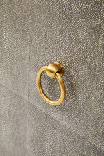 Deruta Grey Shagreen Effect 4 Door Sideboard