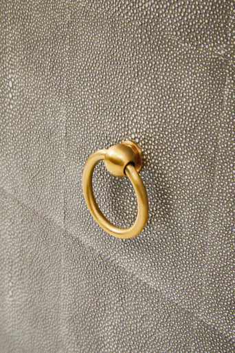 Deruta Grey Shagreen Effect 4 Door Sideboard