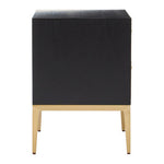 Deruta Two Drawer Grey Shagreen Effect Side Table