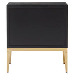 Deruta Two Drawer Grey Shagreen Effect Side Table