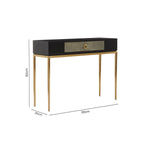 Deruta Shagreen Effect One Drawer Console Table