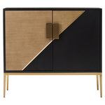 Davoli Black and Gold Two Door Sideboard