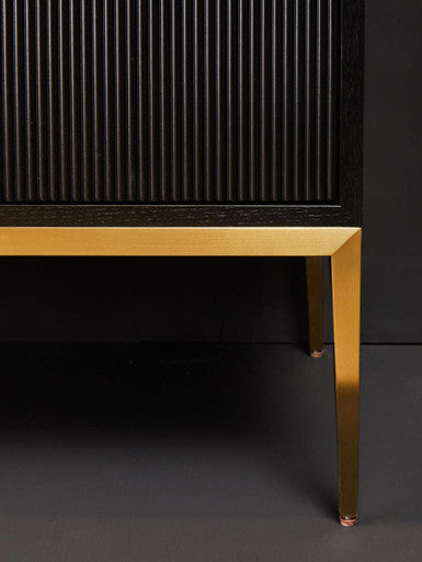 Davoli Black and Gold Two Door Sideboard