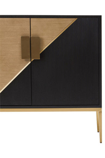 Davoli Black and Gold Two Door Sideboard