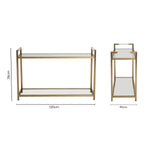 Vogue Matte Gold Console Table