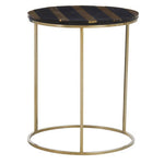 Aris Black And Gold Side Table