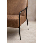 Hoxton Brown Leather Lounge Chair With Reclined Profile