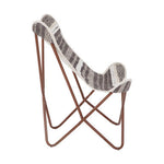 Cefena Grey And White Butterfly Chair