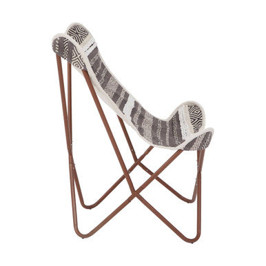 Cefena Grey And White Butterfly Chair