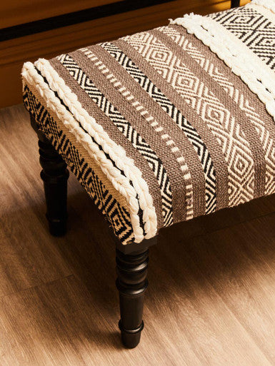 Cefena Grey And White Bench