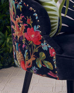 Cefena Peacock Design Scalloped Chair