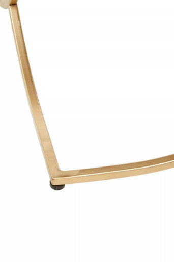 Kia Black Marble and Gold Side Table