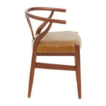 Kendari Tan Leather Wishbone Dining Chair