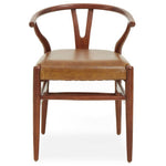 Kendari Tan Leather Wishbone Dining Chair