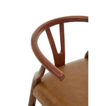 Kendari Tan Leather Wishbone Dining Chair
