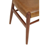 Kendari Tan Leather Wishbone Dining Chair