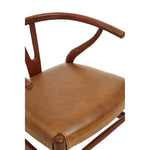 Kendari Tan Leather Wishbone Dining Chair