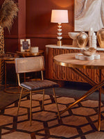 Buffalo Black Leather Dining Chair