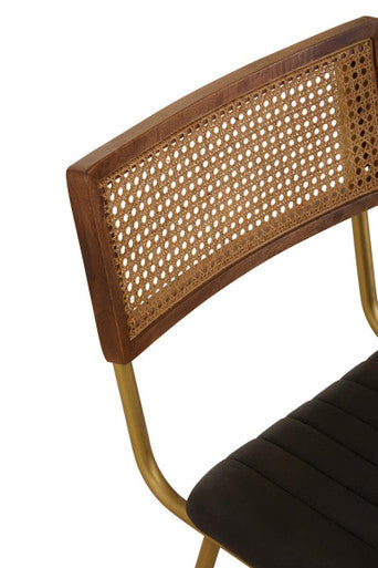 Buffalo Black Leather Dining Chair