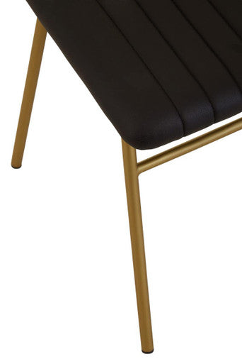 Buffalo Black Leather Dining Chair