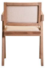 Cebu Ivory Fabric and Grey Wash Beech Wood Dining Chair