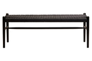 Cebu Black Rope and Elm Wood Bench
