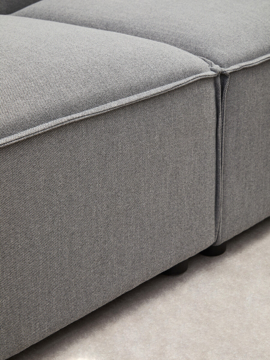 Toulouse Grey Fabric Modular Ottoman