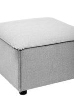 Toulouse Grey Fabric Modular Ottoman