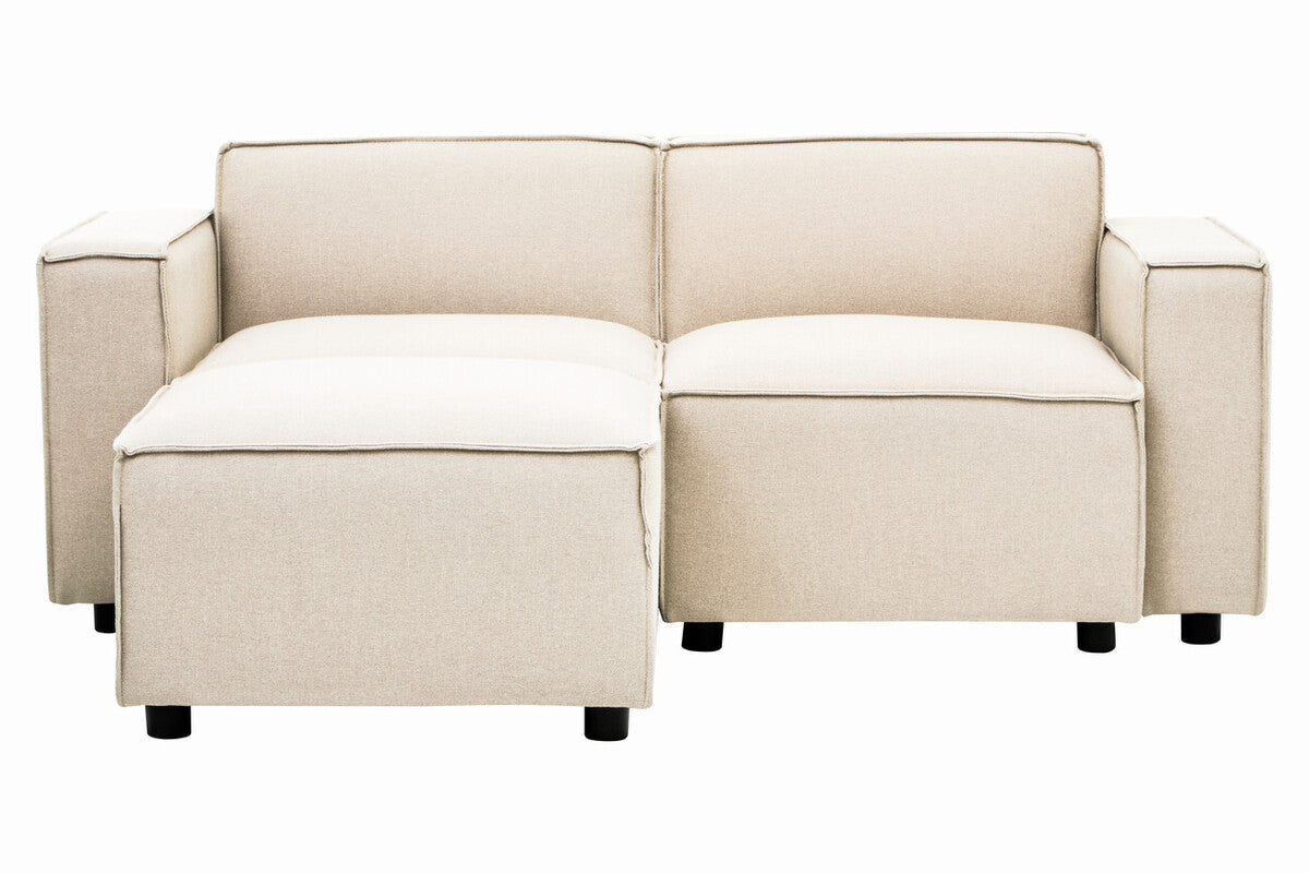 Toulouse Cream Fabric Modular Ottoman