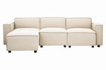Toulouse Cream Fabric Modular Ottoman
