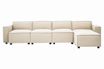 Toulouse Cream Fabric Modular Ottoman